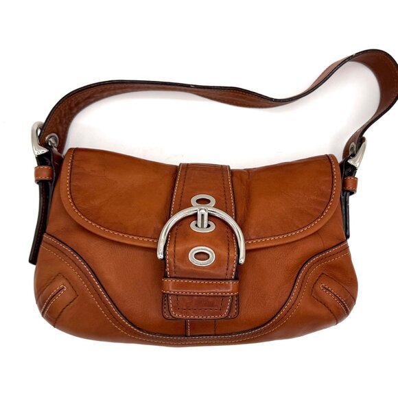 Coach Legacy F10188 British Tan Glove-Tanned Leather Hobo Bag Silver Hardware - Picture 2 of 14